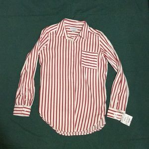 BRAND NEW STRIPED LONG SLEEVE BUTTON DOWN